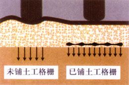 兩種情況下的土工格柵