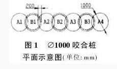 咬合樁常見工程事故的預防及處理措施(2公分排水板)